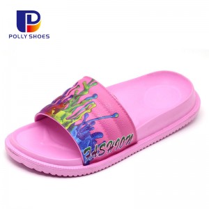 Eco-friendly Design Elegant Slippers Printed Custom Slide Sandals For Women