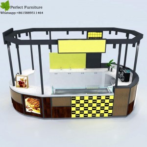 Attractive food service kiosk donut display kiosk for shopping mall