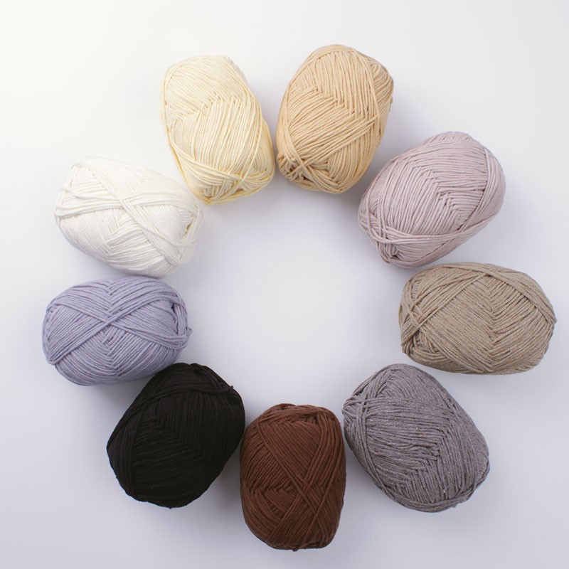 wholesale stock new products crochet yarn 6ply milk cotton yarn hand knitting yarn for baby's fancy carpets, scarf