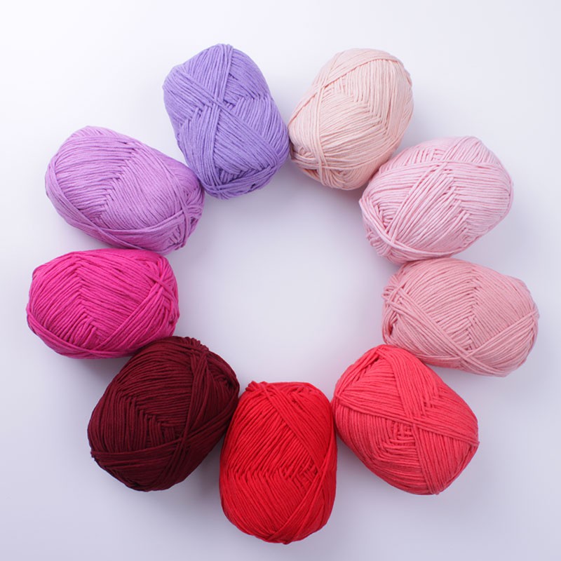 wholesale stock new products crochet yarn 6ply milk cotton yarn hand knitting yarn for baby's fancy carpets, scarf