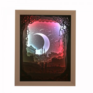 Wholesale paper crafts Laser Cut Paper Light Box Night Light Best Love Theme Valentines Day Gift
