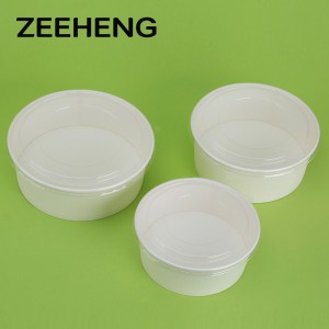 Food grade heat resistant hot selling white 1000ml hot paper bowl