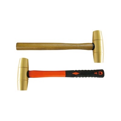 Non-sparking tools Brass Hammer Mallet 1lb Fiberglass handle