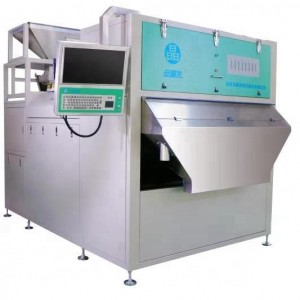 Recycling PET plastic flakes optical color sorting machine