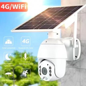 2021 hot selling 4G WIFI  speed dome camera HD 2MP 5MP  solar energy  power supply  PTZ security camera