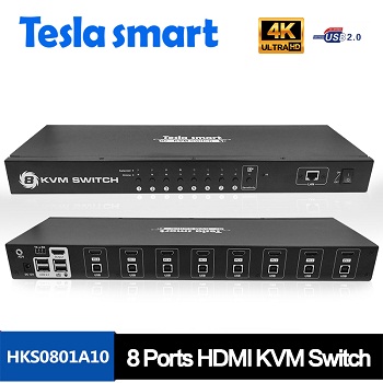 8 Port KVM Switch IP Control 8x1 HDMI KVM Switch with IR Remote